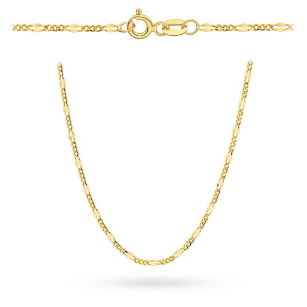 Łańcuszek złoty pr. 585 - splot figaro gucci 55 cm