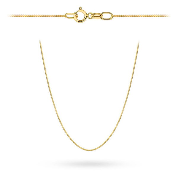 Łańcuszek złoty pr. 585 - splot pancerka gładka 50 cm