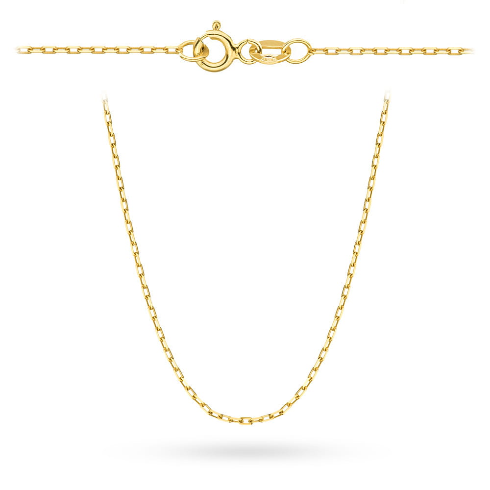 Łańcuszek złoty pr. 585 - splot ankier 42 cm