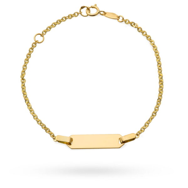 Bransoletka złota blaszka na łańcuszku ankier
