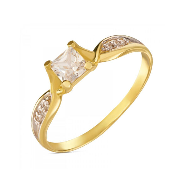 Złoty pierścionek z dużym kamieniem pr. 333