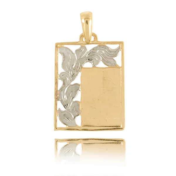 Złoty wisiorek w eleganckim stylu.