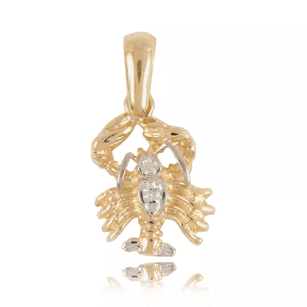 Elegancki znak zodiaku wykonany ze złota.